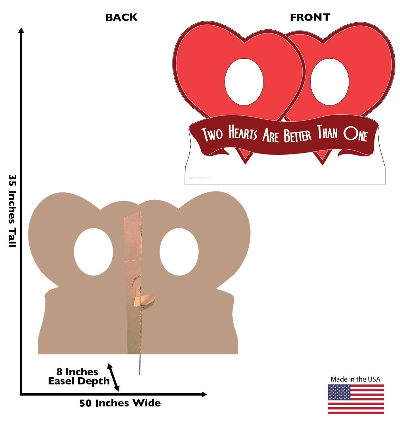 Life-size Two Hearts are Better Than One Cardboard Cutout - All Cutouts