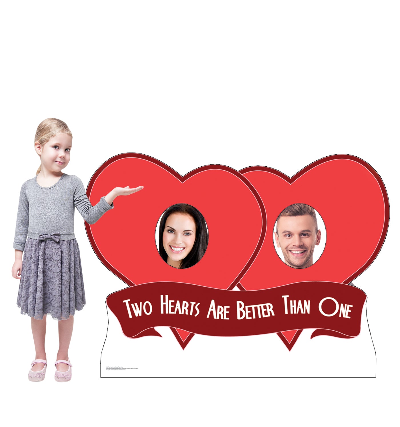 Life-size Two Hearts are Better Than One Cardboard Cutout - All Cutouts