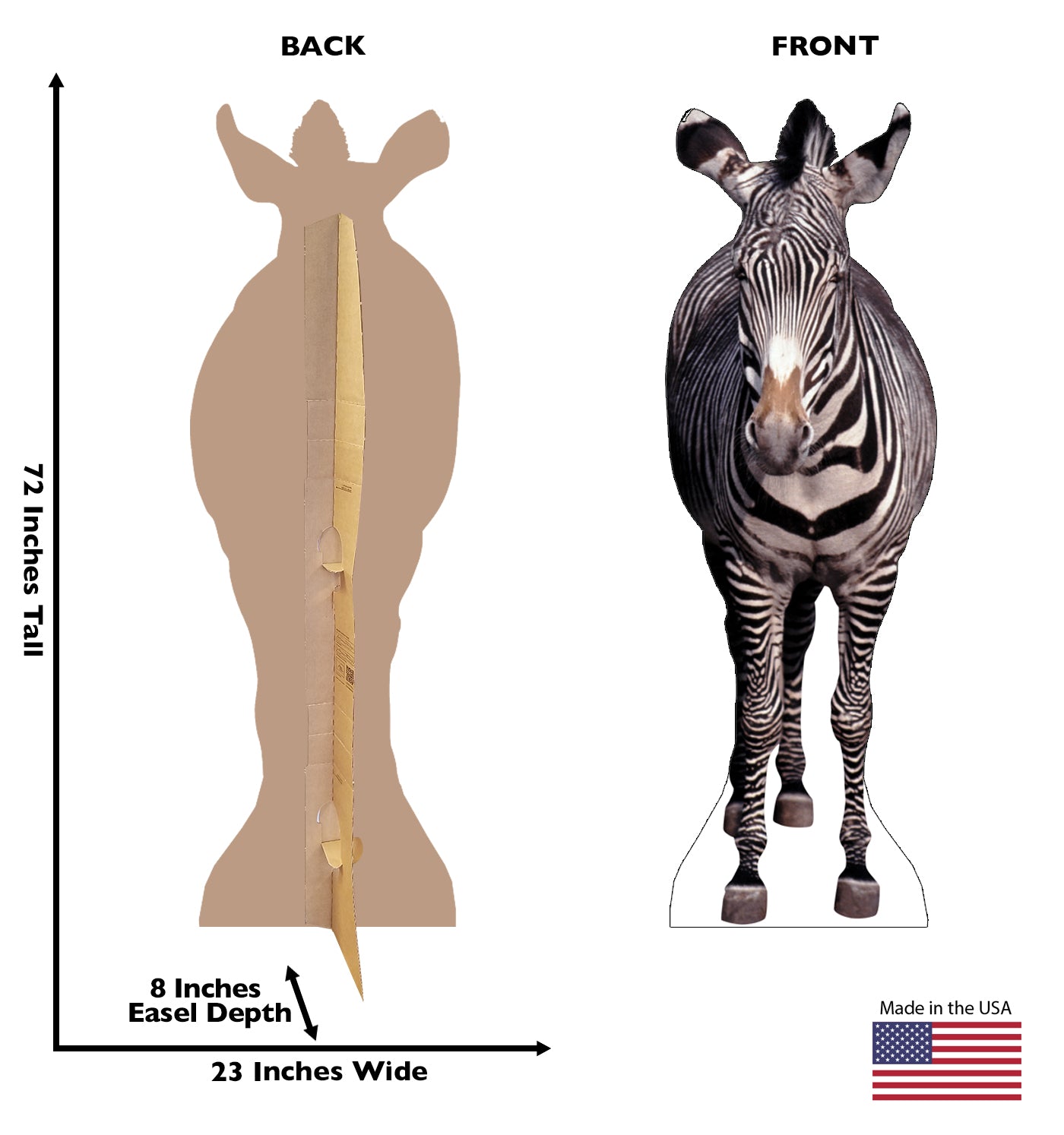 Life-size Zebra Cardboard Standup - All Cutouts