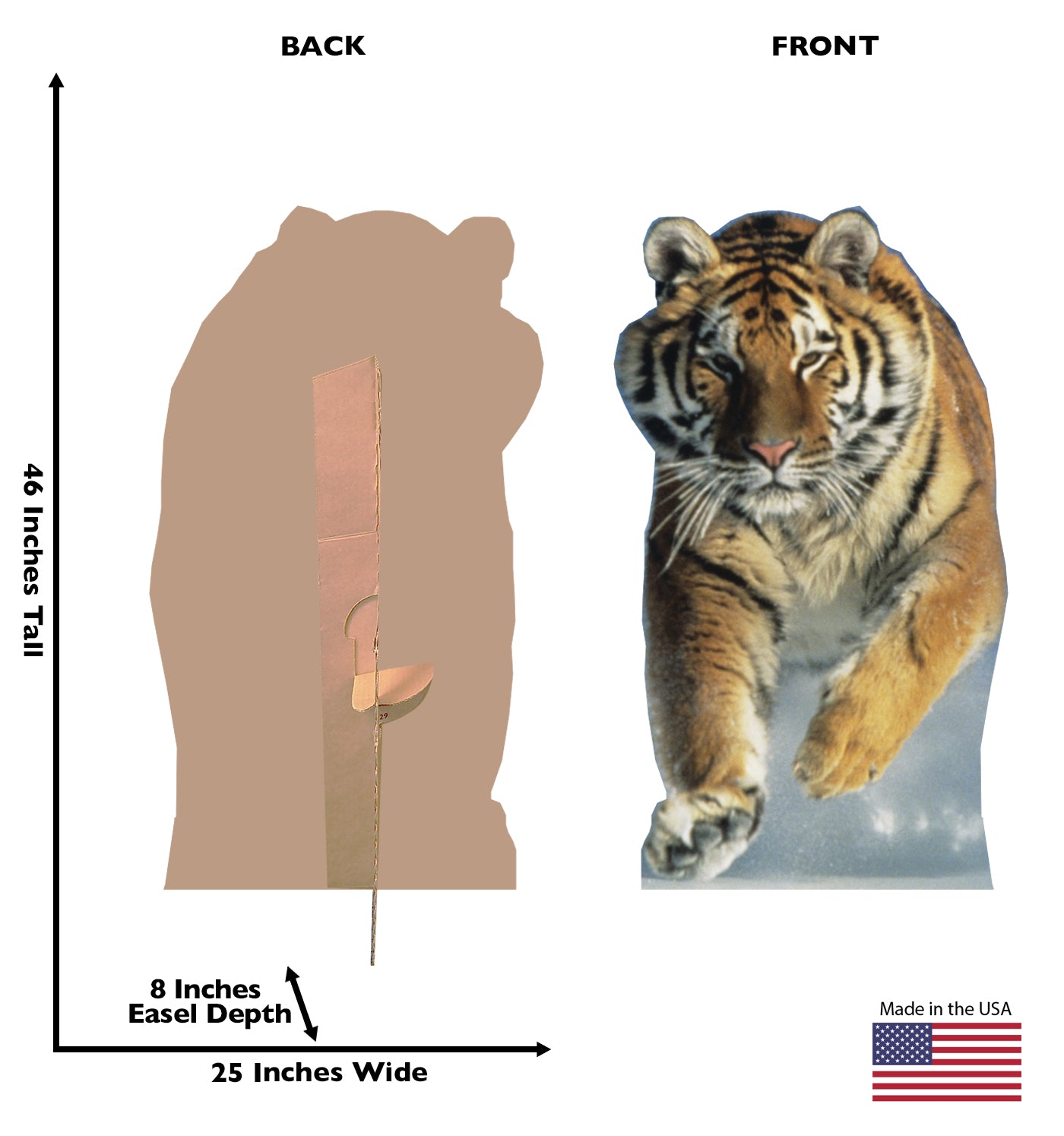Life-size Tiger in the Snow Cardboard Cutout - All Cutouts