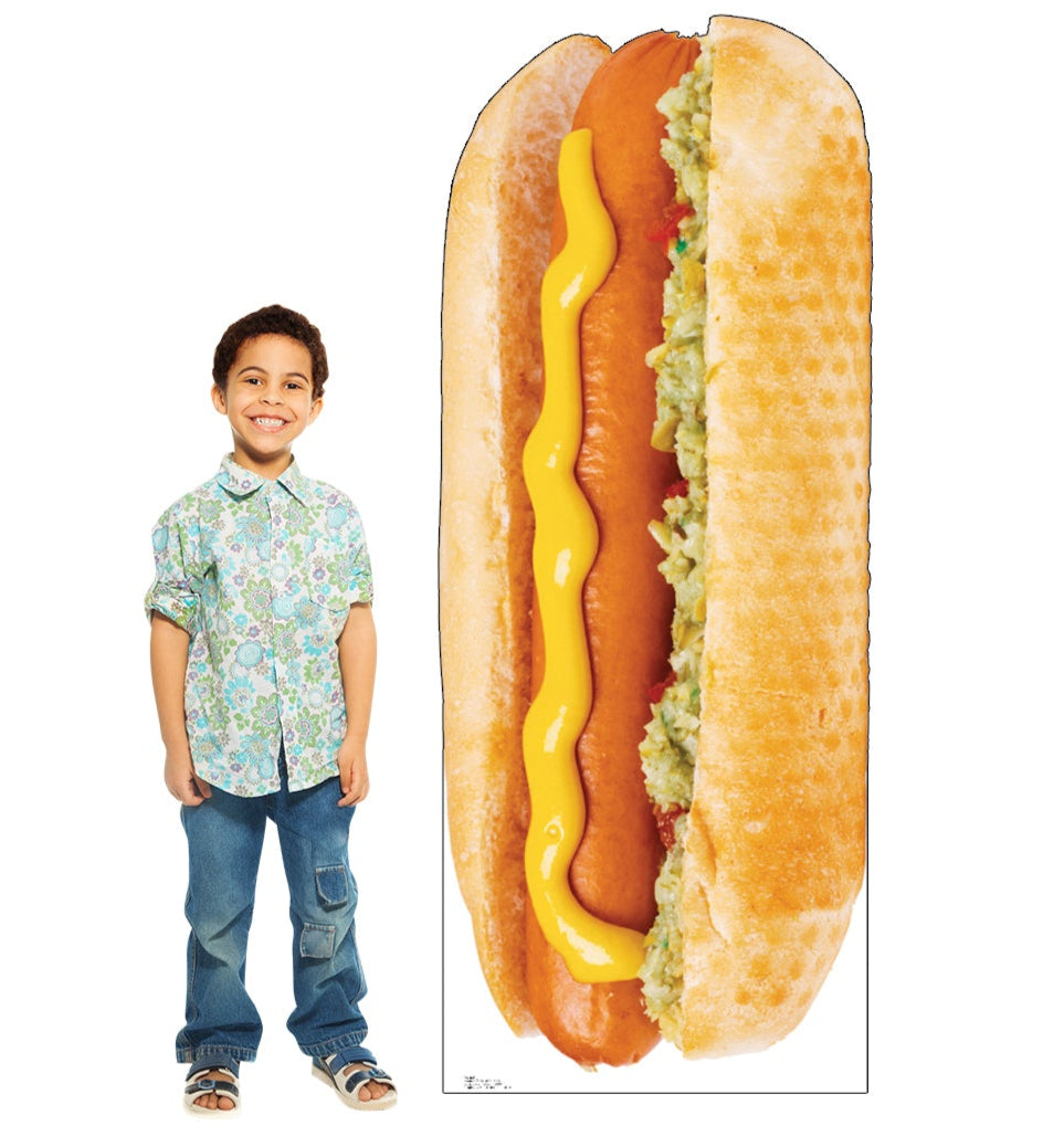 Life-size Hot Dog Cardboard Standup - All Cutouts