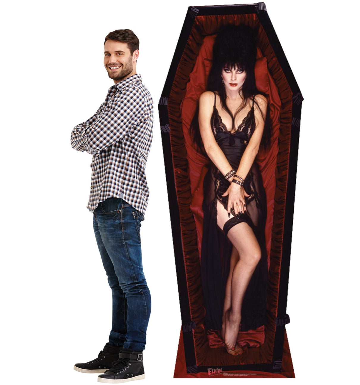 Life-size Elvira Coffin Cardboard Cutout - All Cutouts