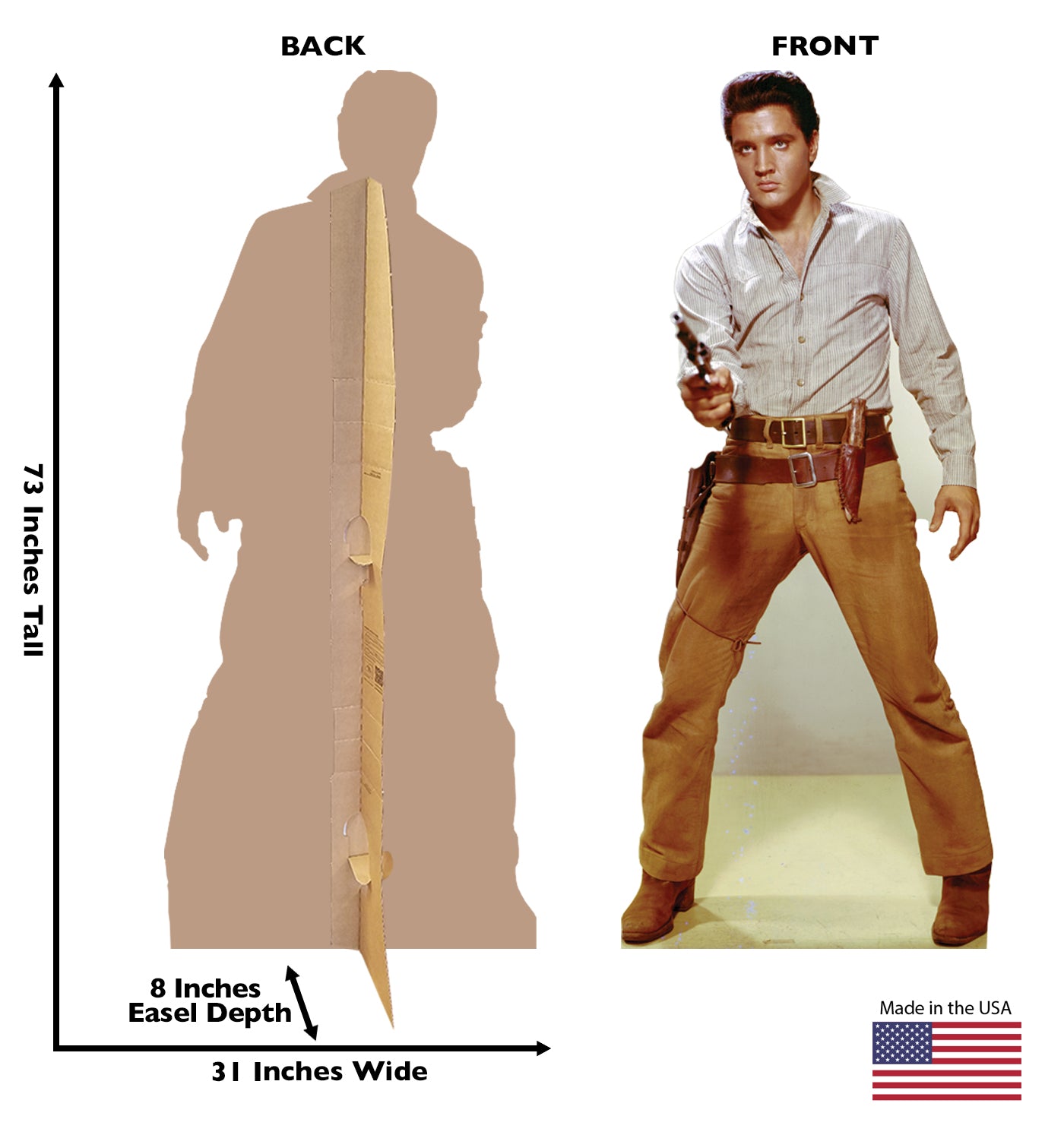 Life-size Elvis Gunfighter Cardboard Cutout - All Cutouts