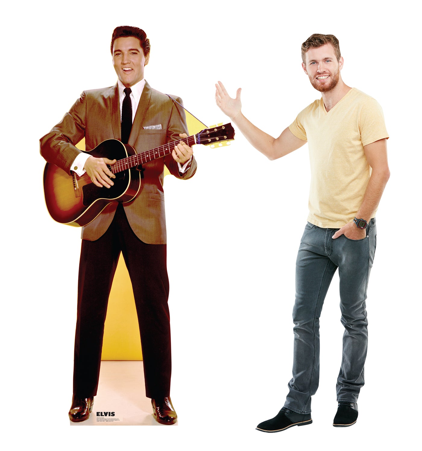 Elvis Presley Sportscoat Guitar Talking Life-Size Cardboard Cutout