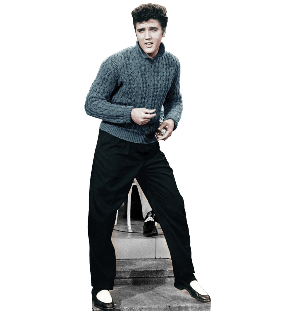 Life-size Elvis Blue Sweater Cardboard Cutout - All Cutouts