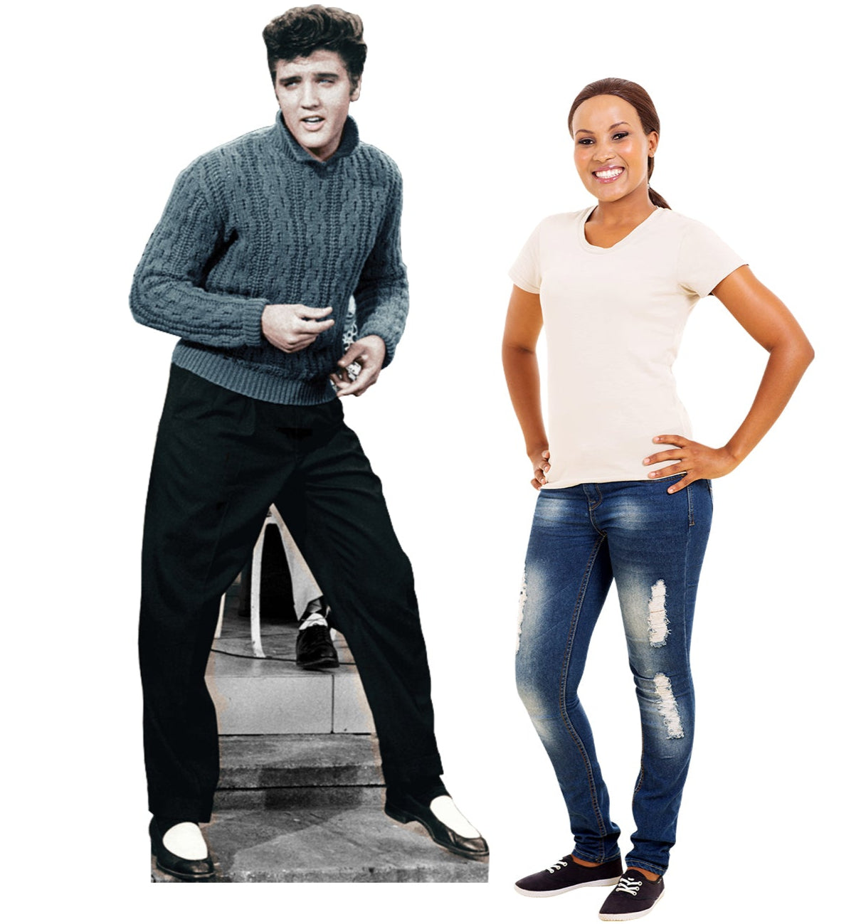 Life-size Elvis Blue Sweater Cardboard Cutout - All Cutouts