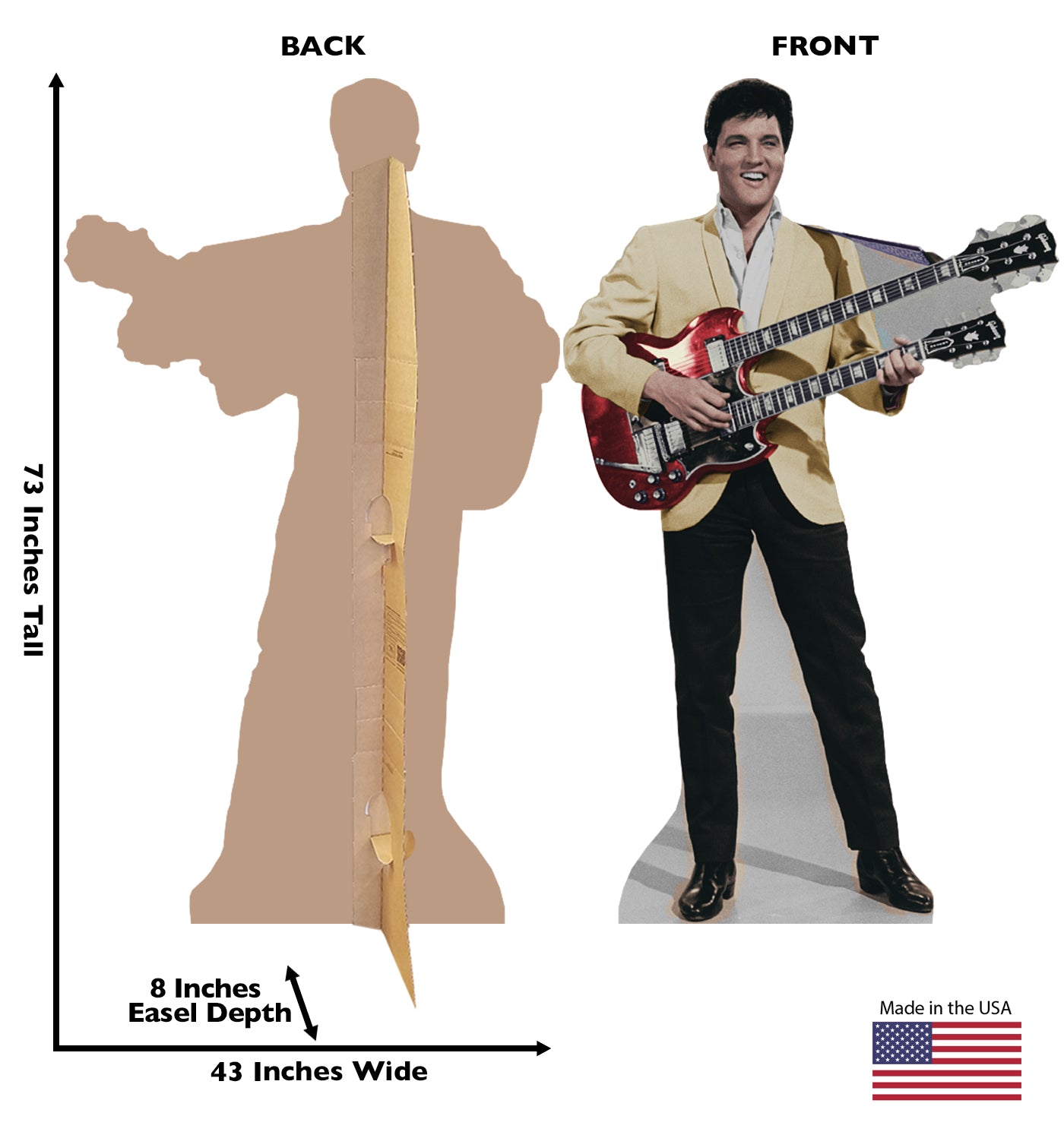 Elvis Yellow Jacket Talking Life-Size Cardboard Cutout - All Cutouts