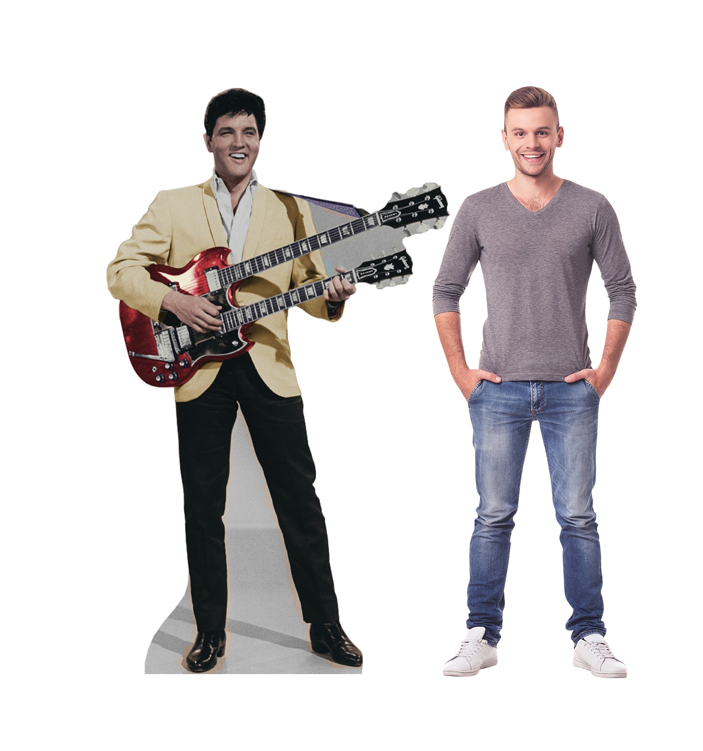 Life-size Elvis Yellow Jacket Cardboard Cutout
