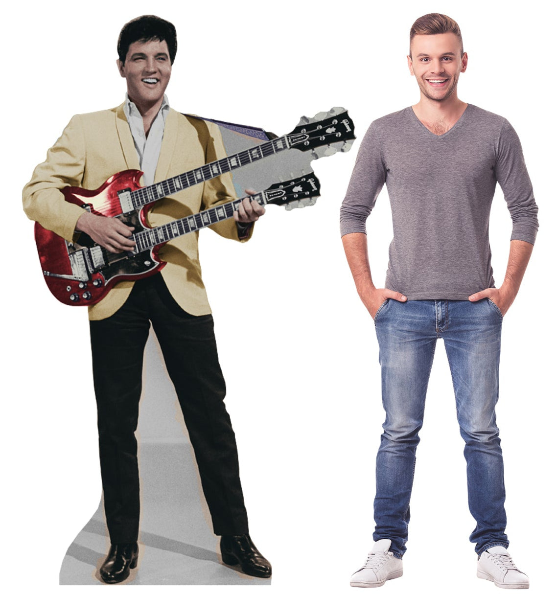 Elvis Yellow Jacket Talking Life-Size Cardboard Cutout - All Cutouts