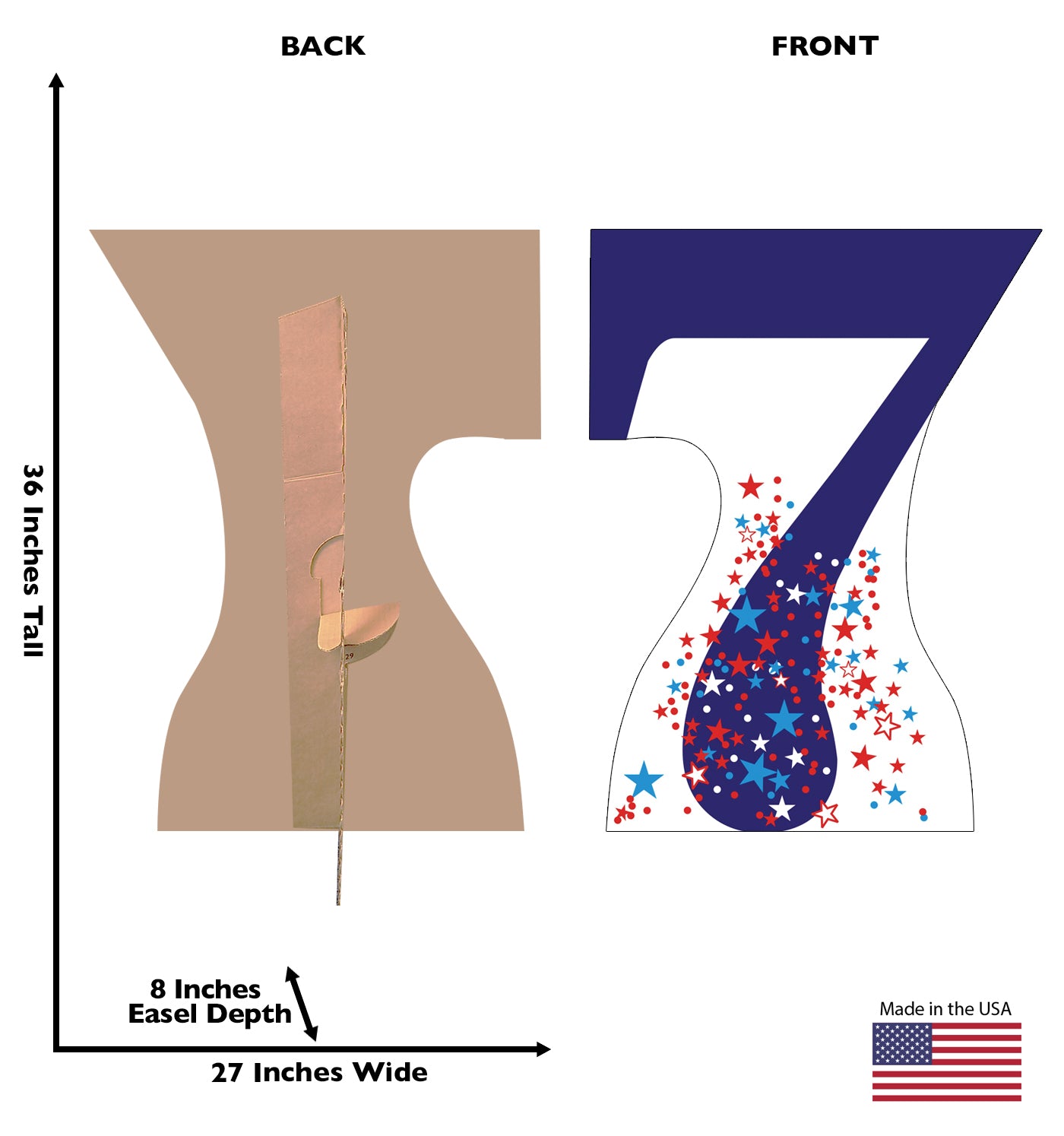 Life-size Number 7 Cardboard Standup | Cardboard Cutout - All Cutouts
