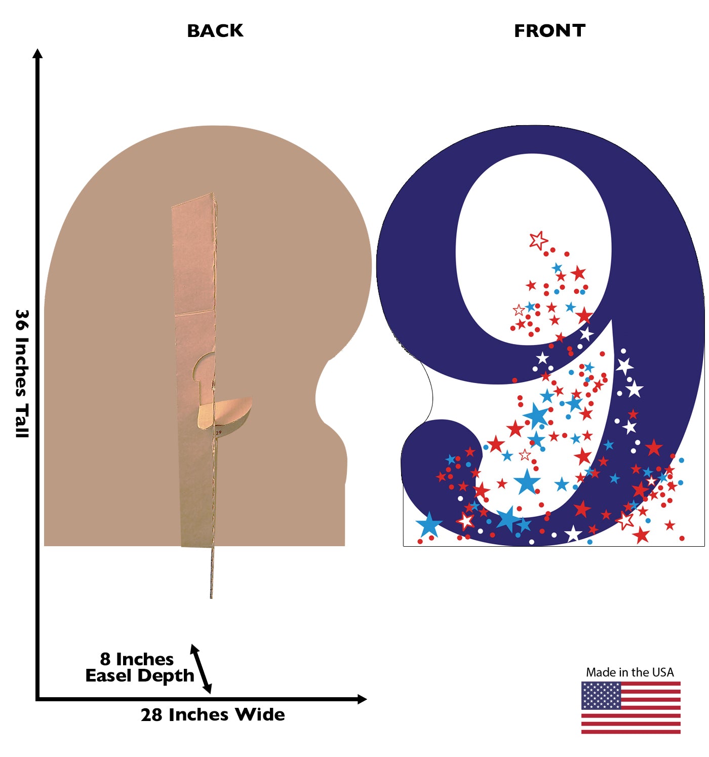 Life-size Number 9 Cardboard Standup | Cardboard Cutout - All Cutouts