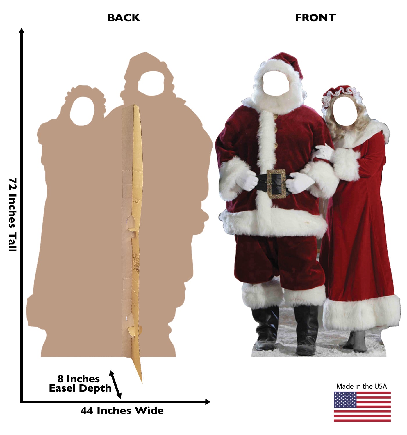 Mr. and Mrs. Claus Life-Size Cardboard Stand-in - All Cutouts