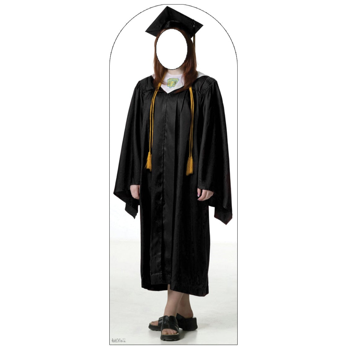 Life-size Female Graduate Black Cap and Gown Cardboard Cutout - All Cutouts