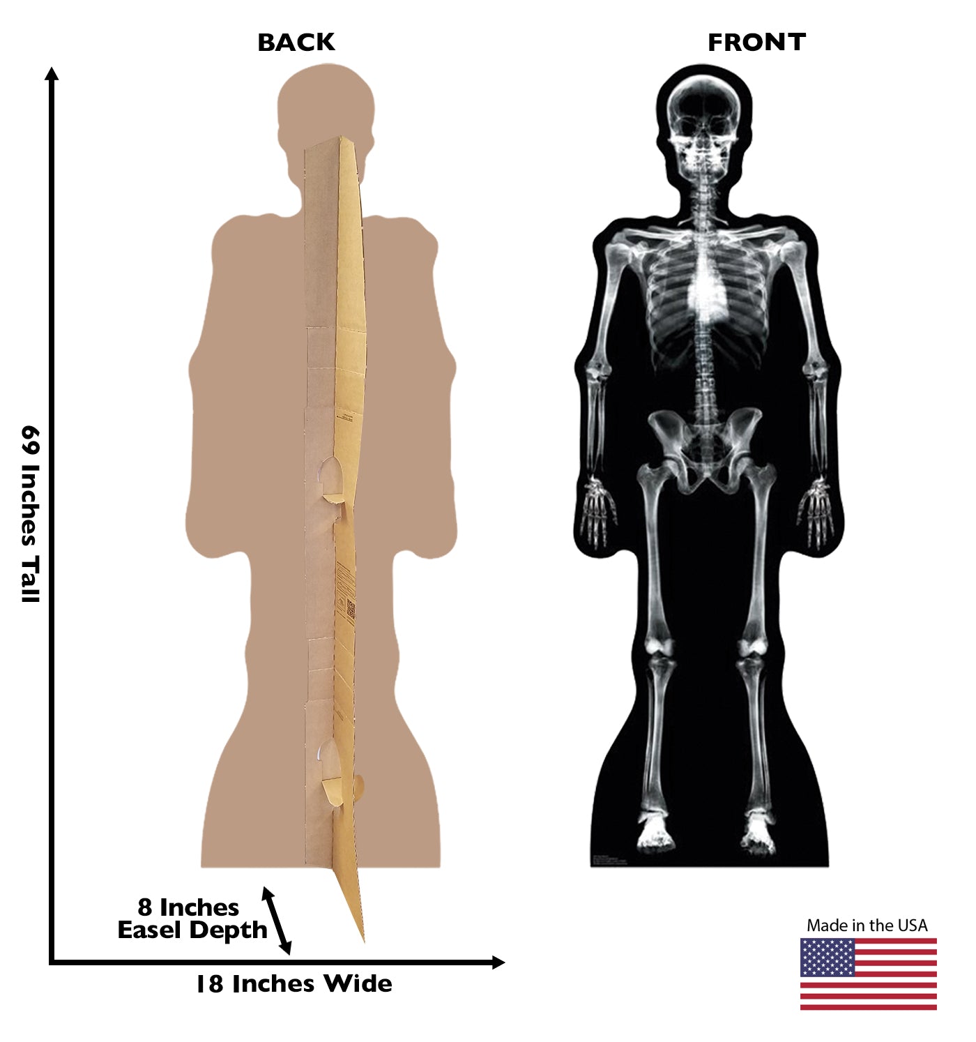 Life-size X-Ray Skeleton Cardboard Standup - All Cutouts
