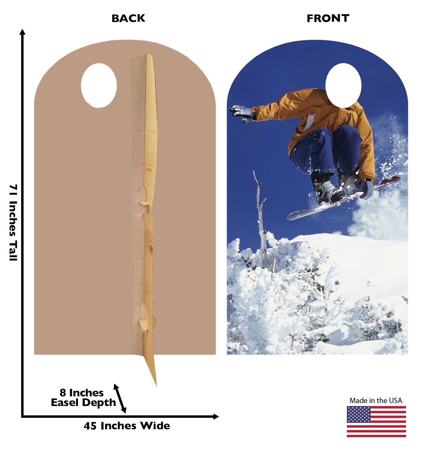 Life-size Snowboarding Stand-in Cardboard Cutout - All Cutouts