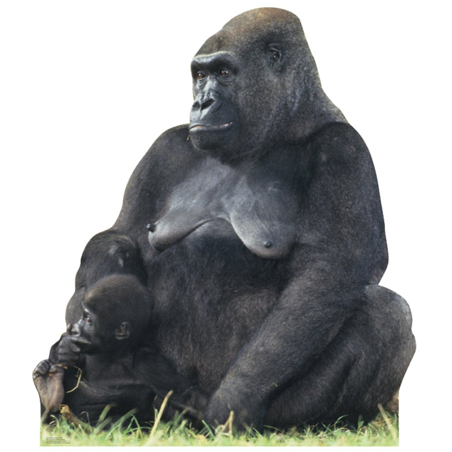 Life-size Mother and Child Gorillas Cardboard Cutout - All Cutouts