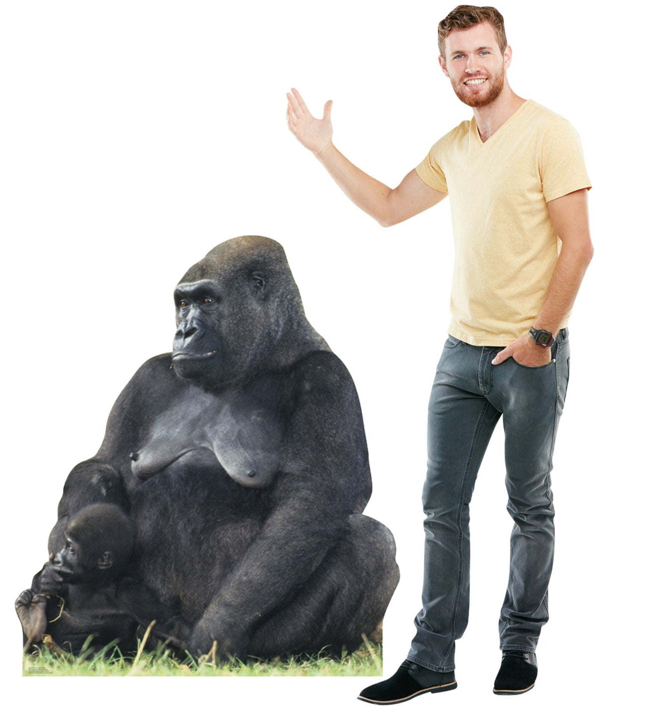 Life-size Mother and Child Gorillas Cardboard Cutout - All Cutouts