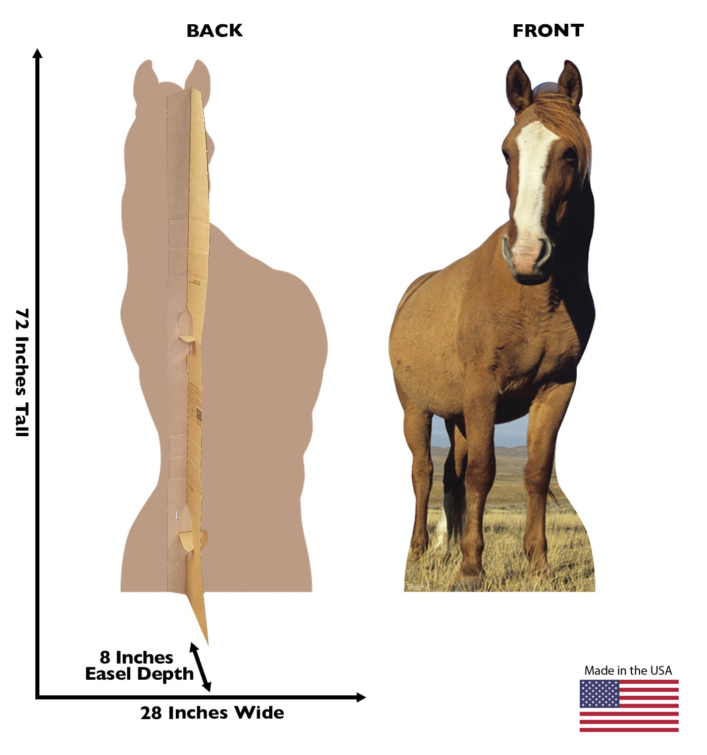 Life-size Horse Cardboard Standup - All Cutouts