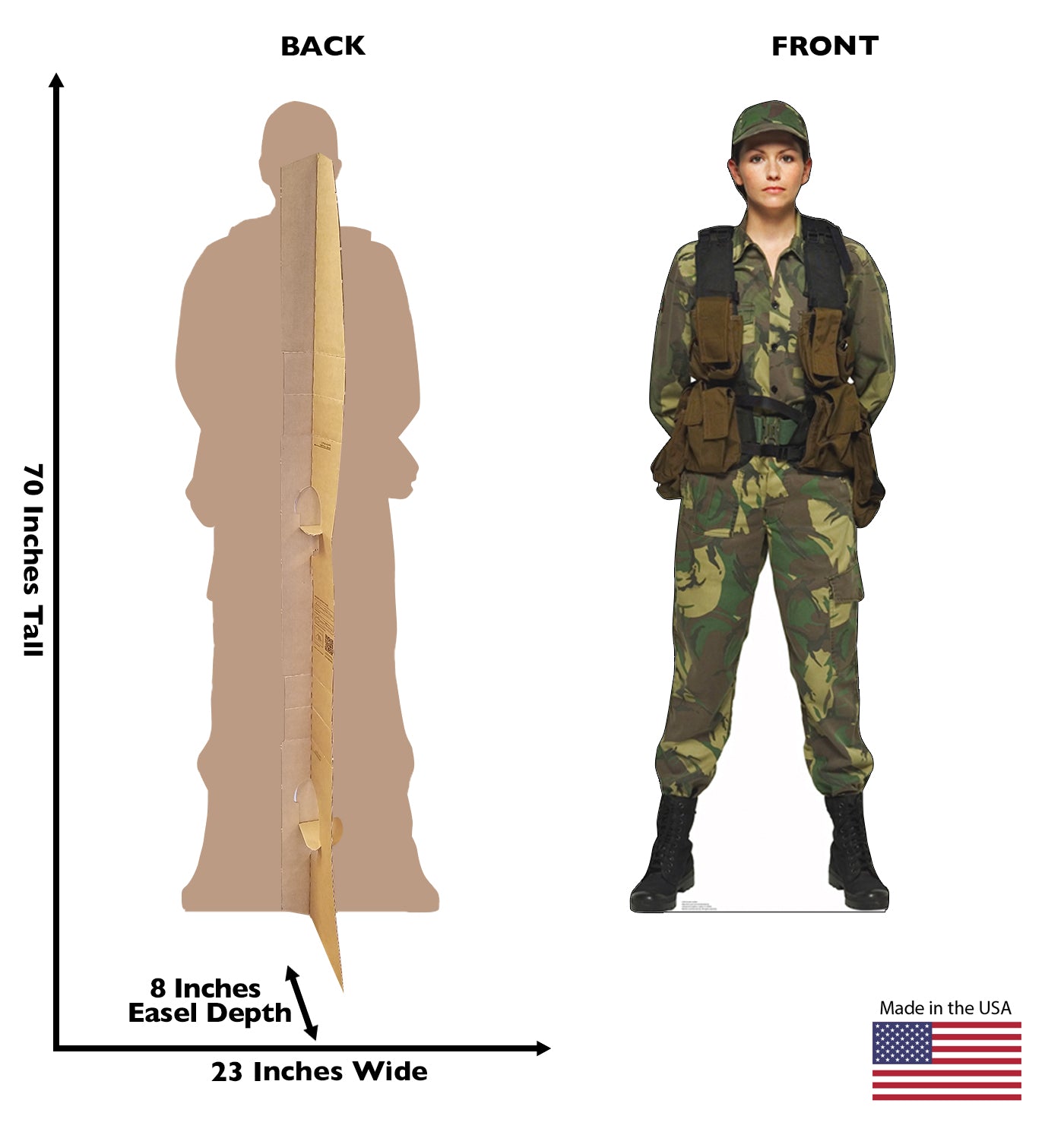 Female Soldier Life-Size Cardboard Cutout - All Cutouts