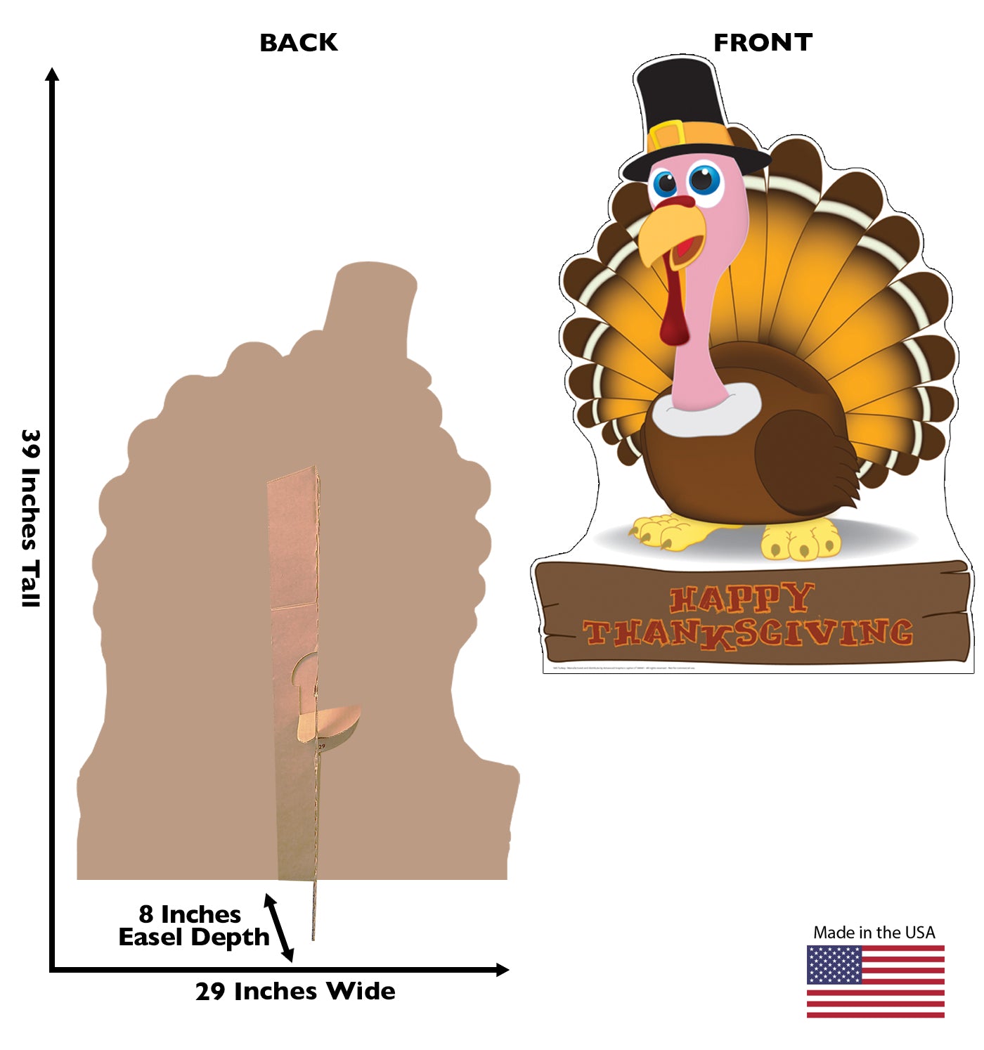 Life-size Turkey Cardboard Standup | Cardboard Cutout - All Cutouts