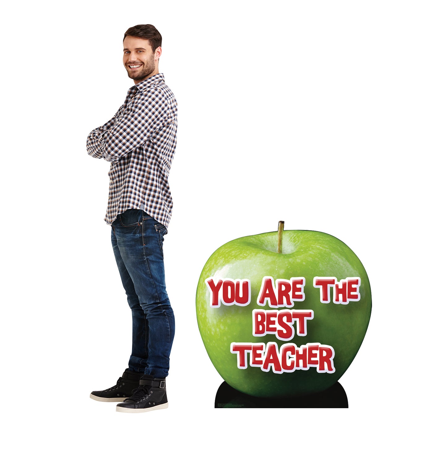 Life-size Apple - You are the Best Teacher Cardboard Standup | Cardboard Cutout - All Cutouts