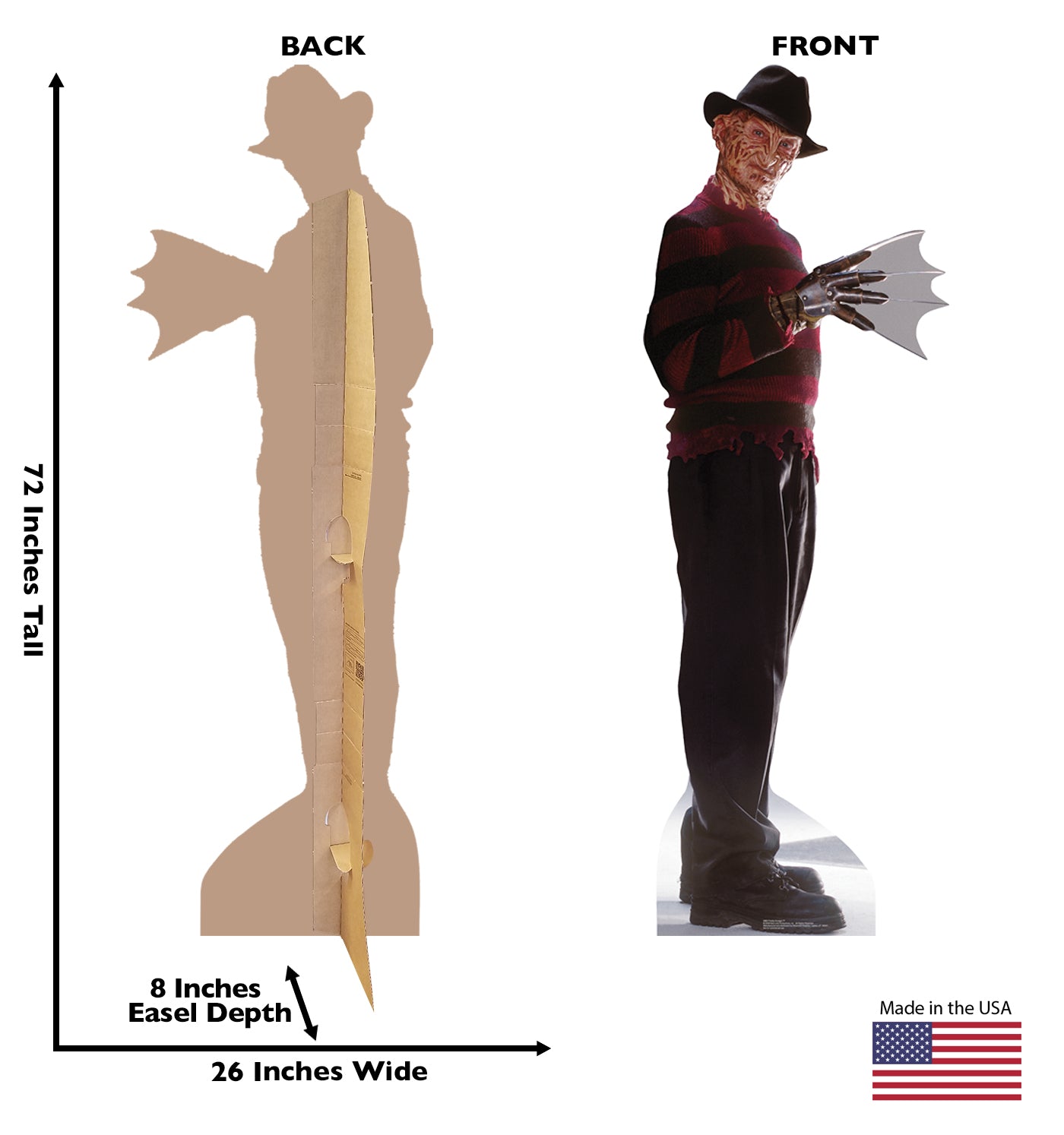 Life-size Freddy Krueger Cardboard Cutout - All Cutouts
