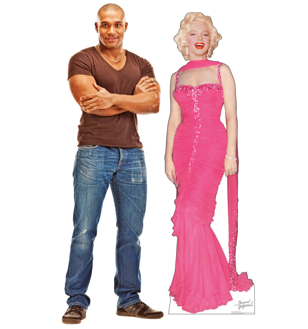Life-size Marilyn Monroe Pink Dress Cardboard Cutout - All Cutouts
