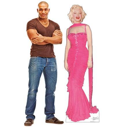 Life-size Marilyn Monroe Pink Dress Cardboard Cutout - All Cutouts