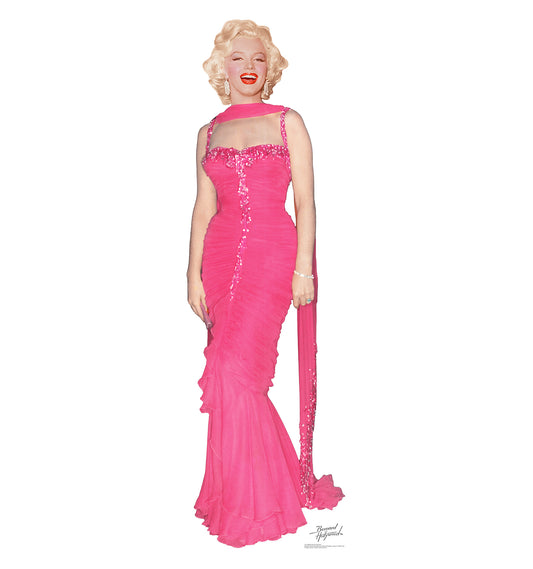 Life-size Marilyn Monroe Pink Dress Cardboard Cutout - All Cutouts