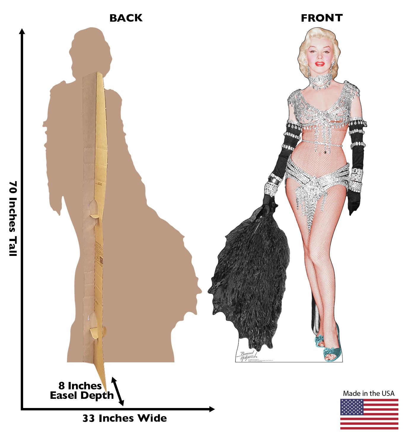 Life-size Marilyn Monroe Showgirl Cardboard Cutout - All Cutouts