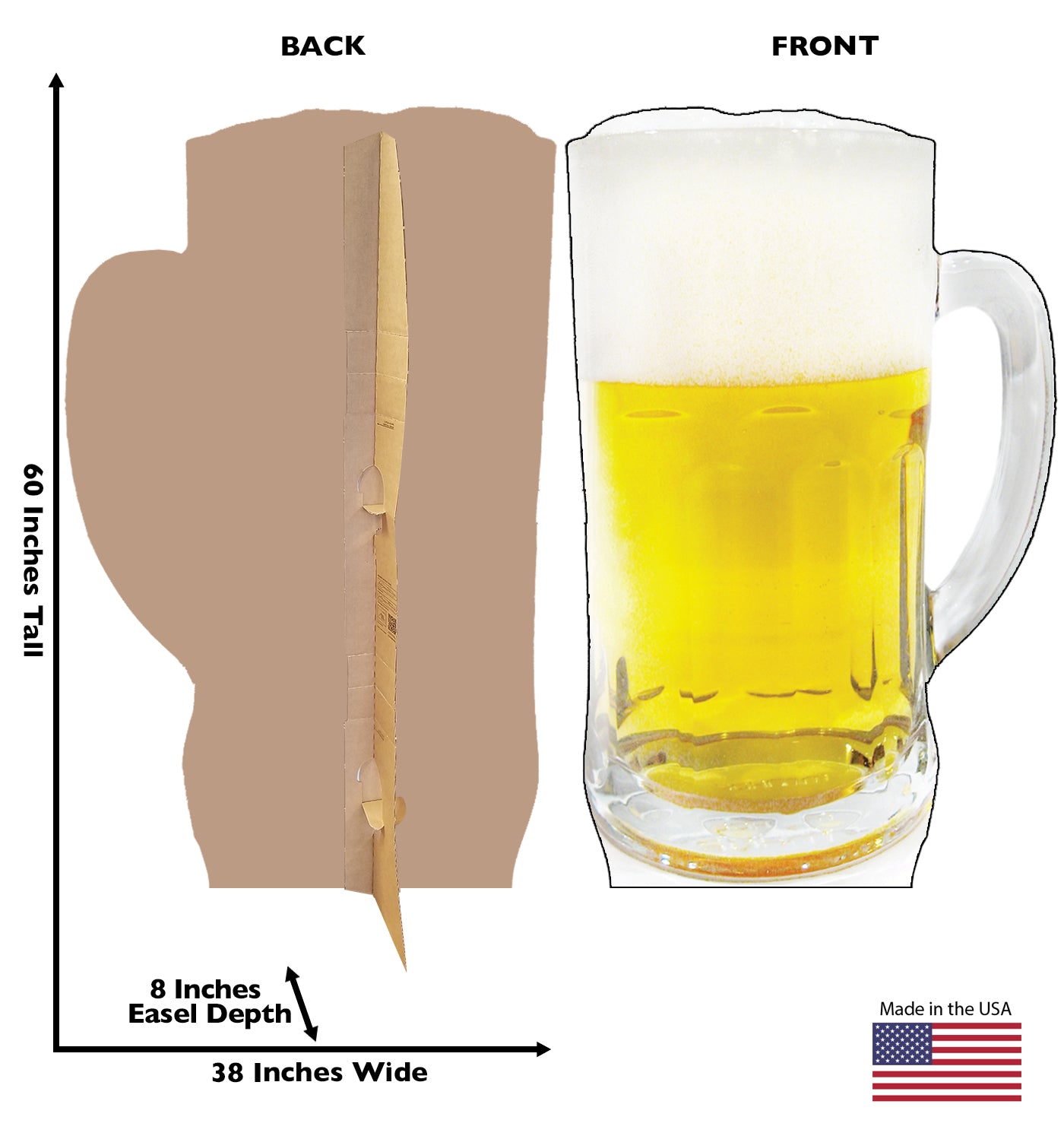 Life-size Beer Mug Cardboard Standup | Cardboard Cutout - All Cutouts