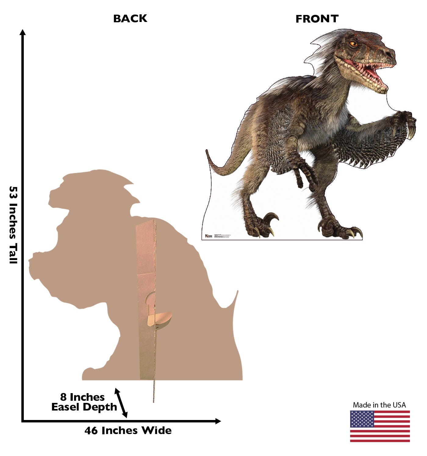 Life-size Velociraptor Cardboard Standup - All Cutouts