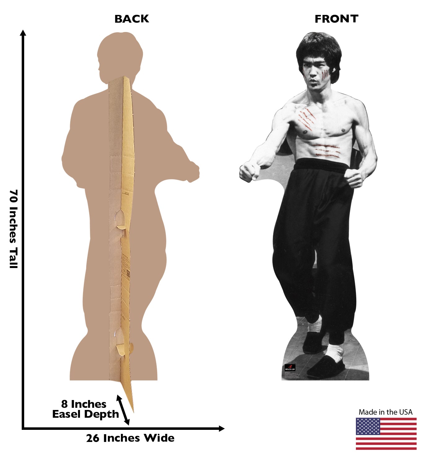 Life-size Bruce Lee Cut Cardboard Standup - All Cutouts