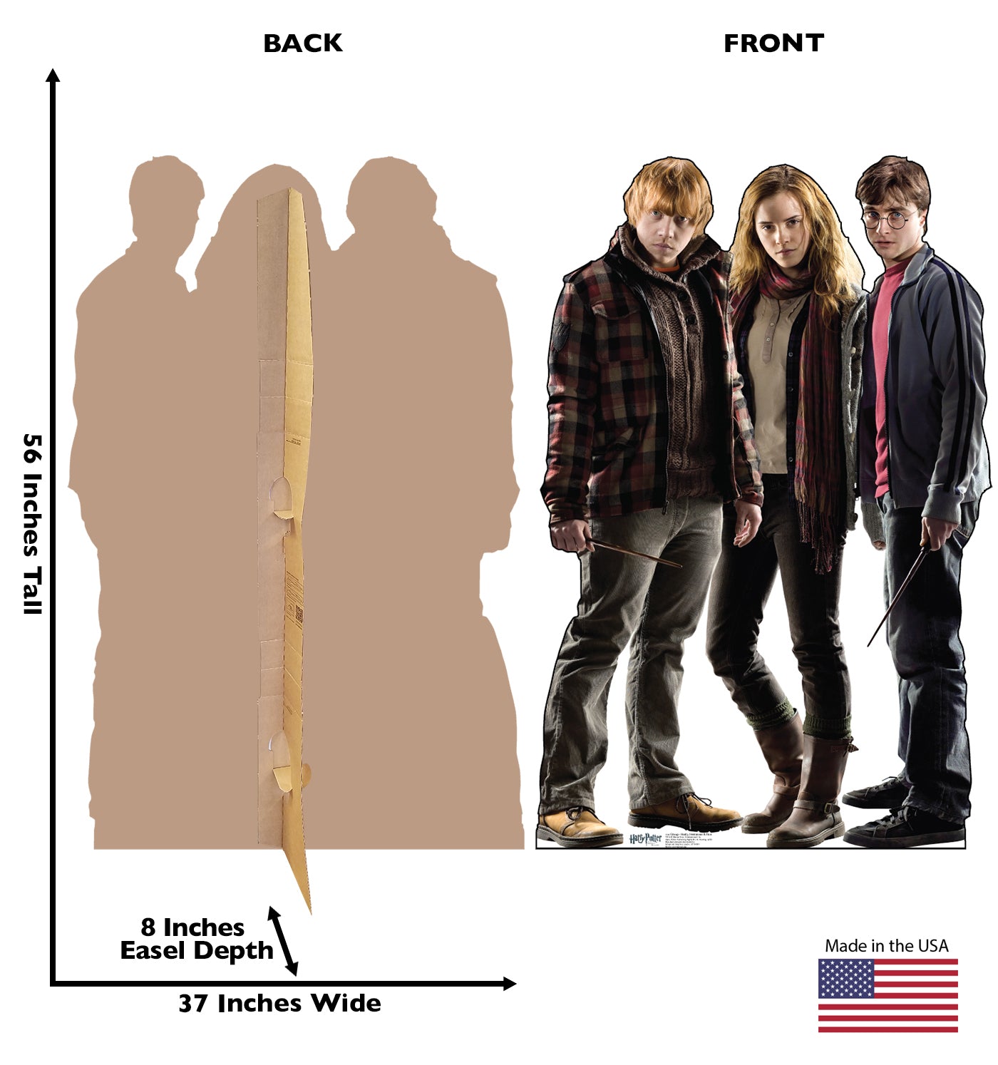 Life-size Harry Hermione and Ron Cardboard Cutout - All Cutouts