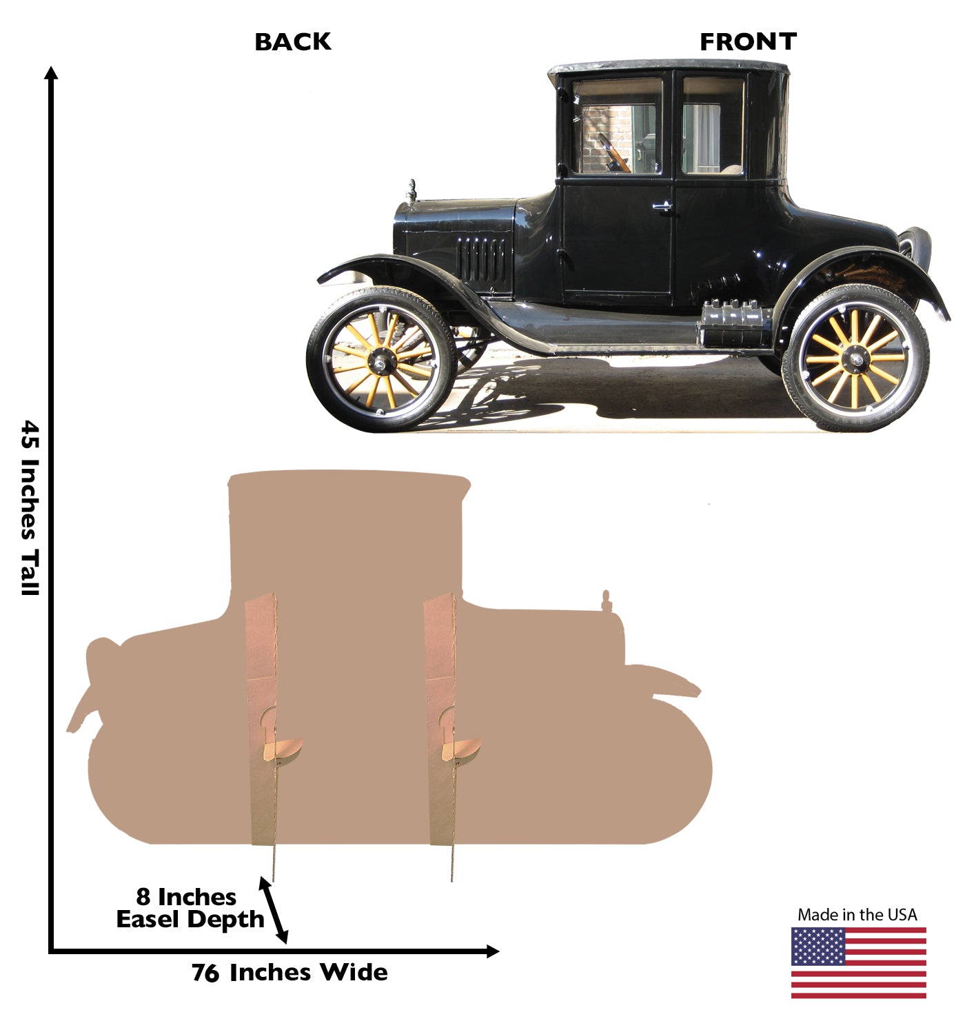 Life-size Classic Car Cardboard Cutout Cardboard Standee - All Cutouts