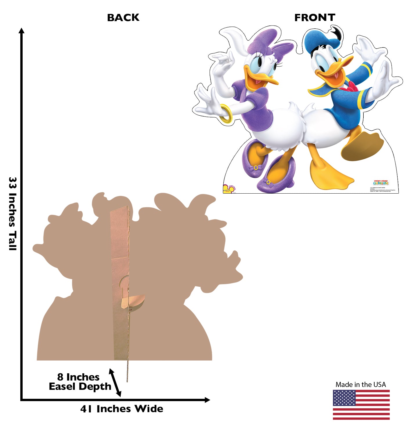 Life-size Donald Duck & Daisy Dancing Cardboard Standup | Cardboard Cutout - All Cutouts