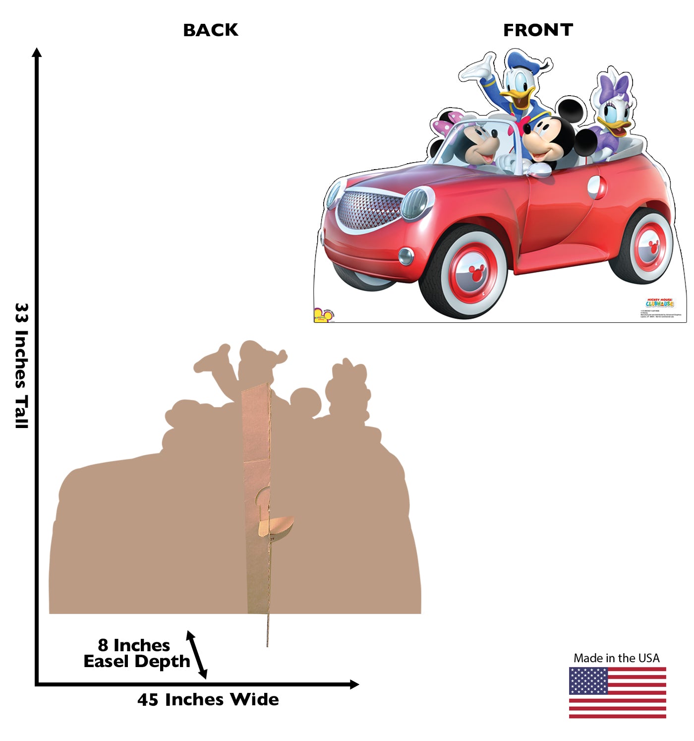 Life-size Mickey Car Ride Cardboard Cutout - All Cutouts