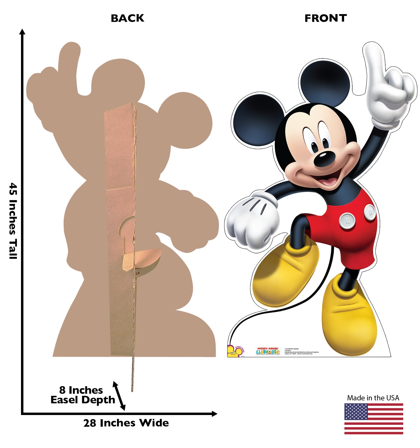 Life-size Mickey Dance Cardboard Standup | Cardboard Cutout - All Cutouts