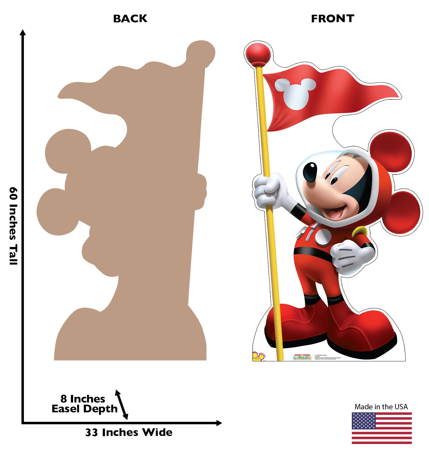 Life-size Mickey In Space Cardboard Cutout - All Cutouts