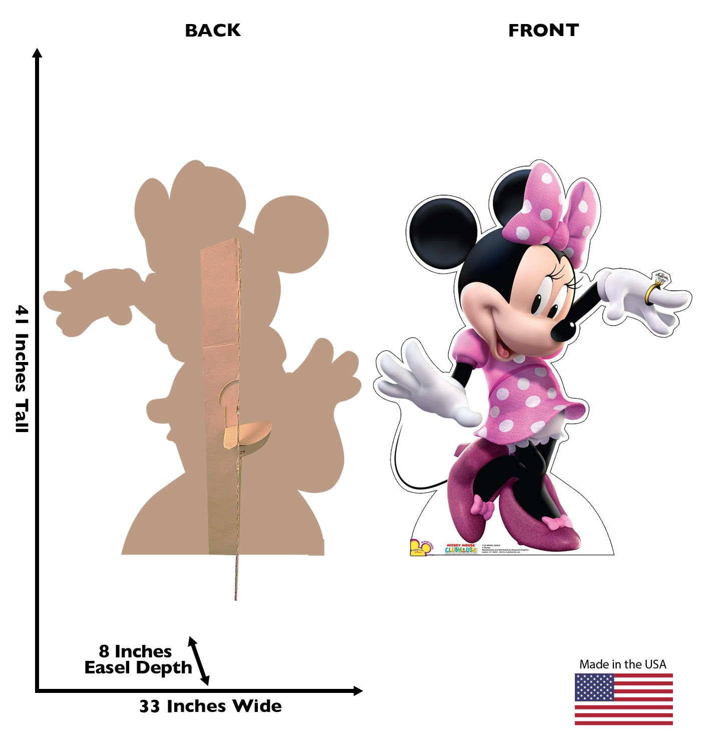 Life-size Minnie Mouse Dancing Cardboard Cutout - All Cutouts