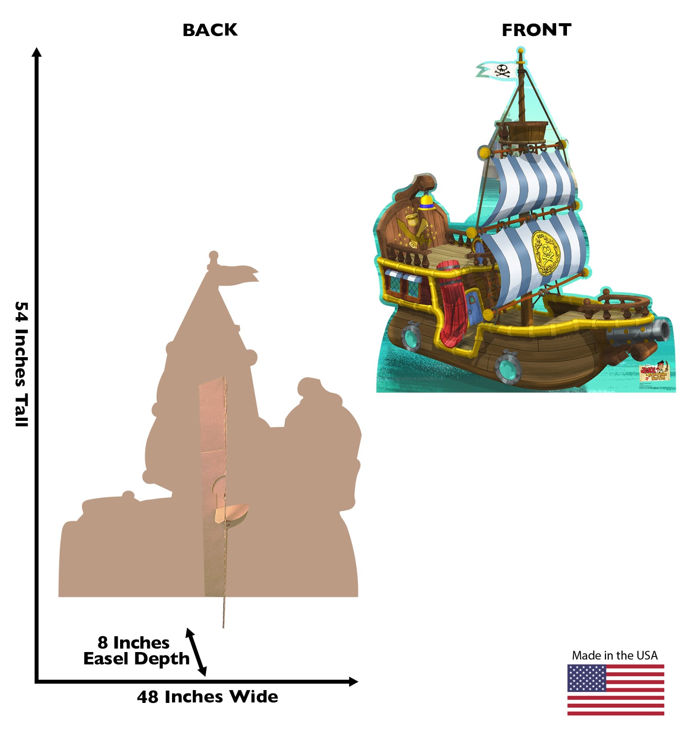 Life-size Bucky Pirate Ship Cardboard Cutout - All Cutouts