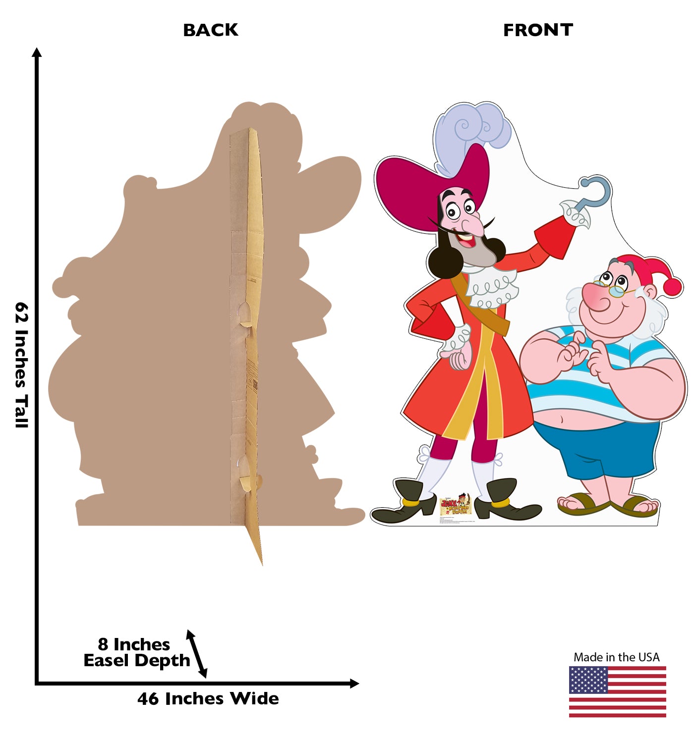 Life-size Captain Hook and Mr Smee Cardboard Standup | Cardboard Cutout - All Cutouts