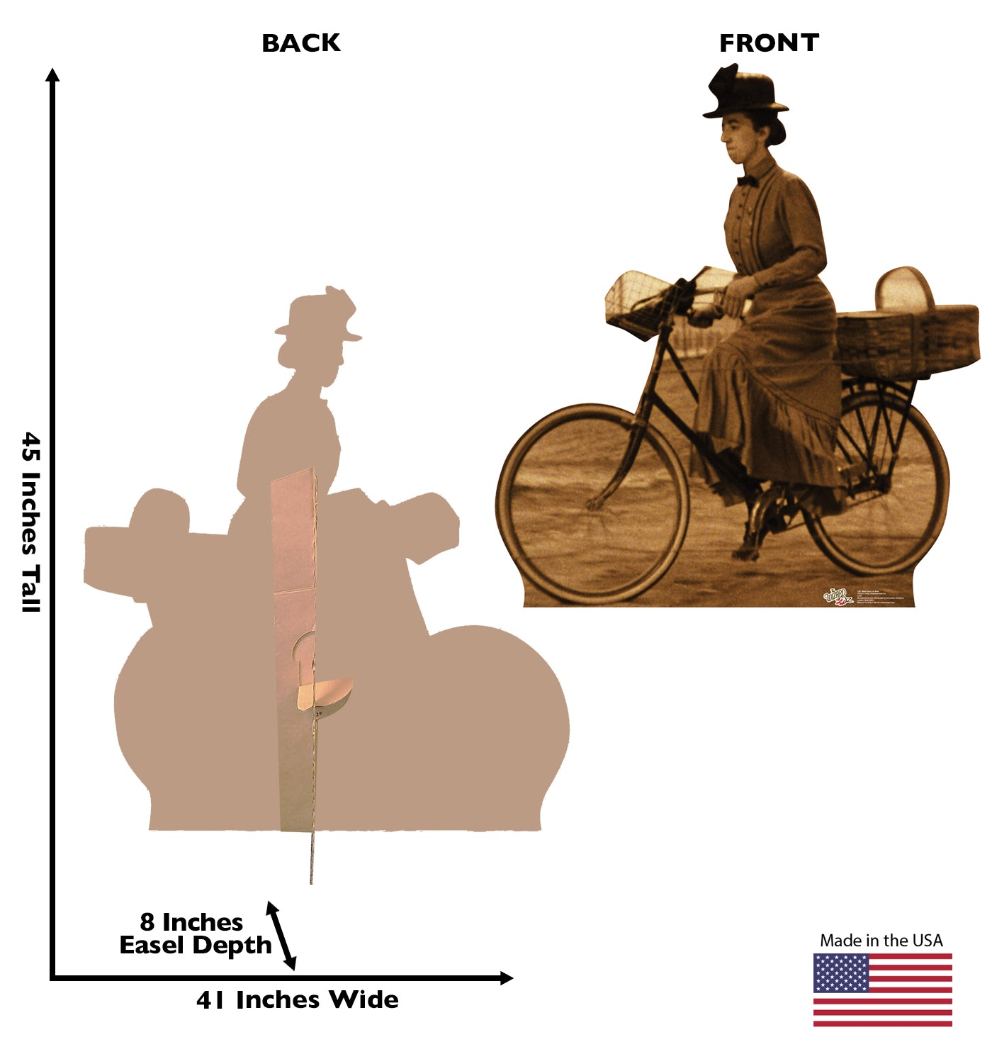 Life-size Miss Gulch on Bike - Wizard of Oz Cardboard Cutout - All Cutouts