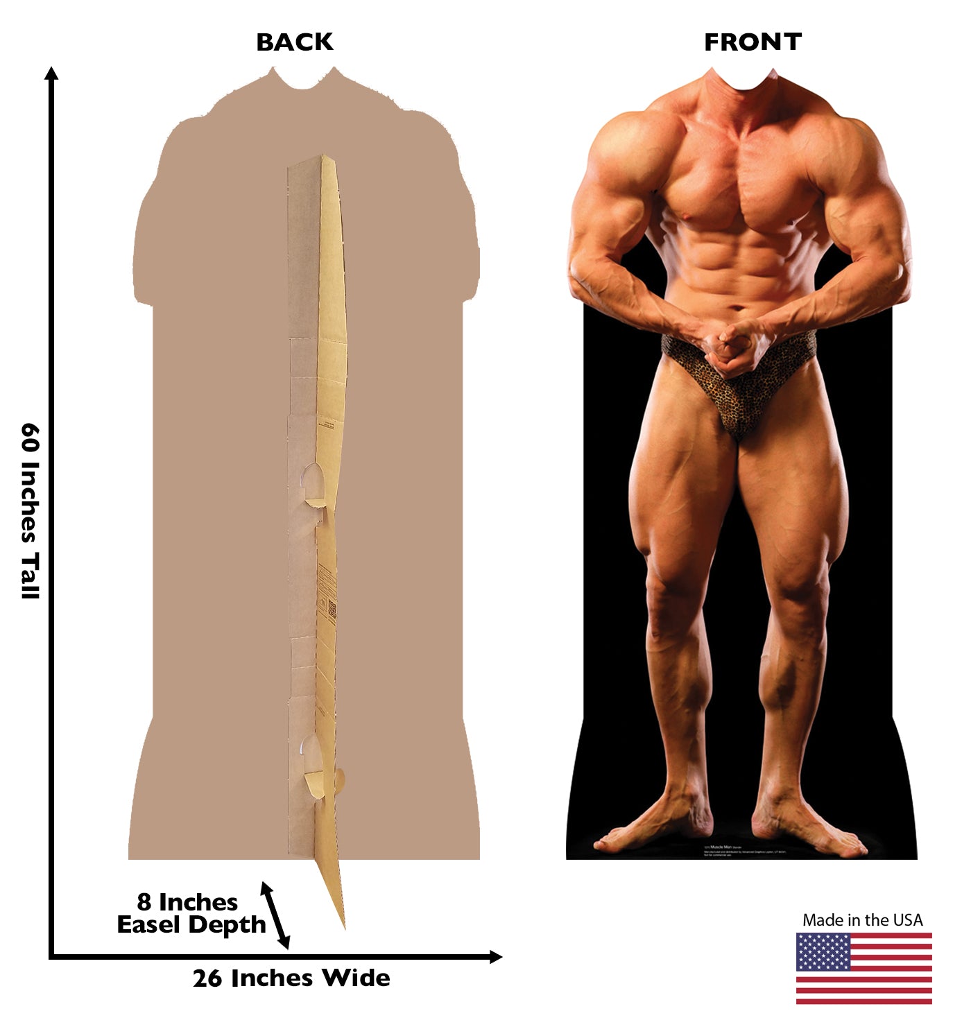 Life-size Muscle Man Stand-in Cardboard Standup | 1270 - All Cutouts