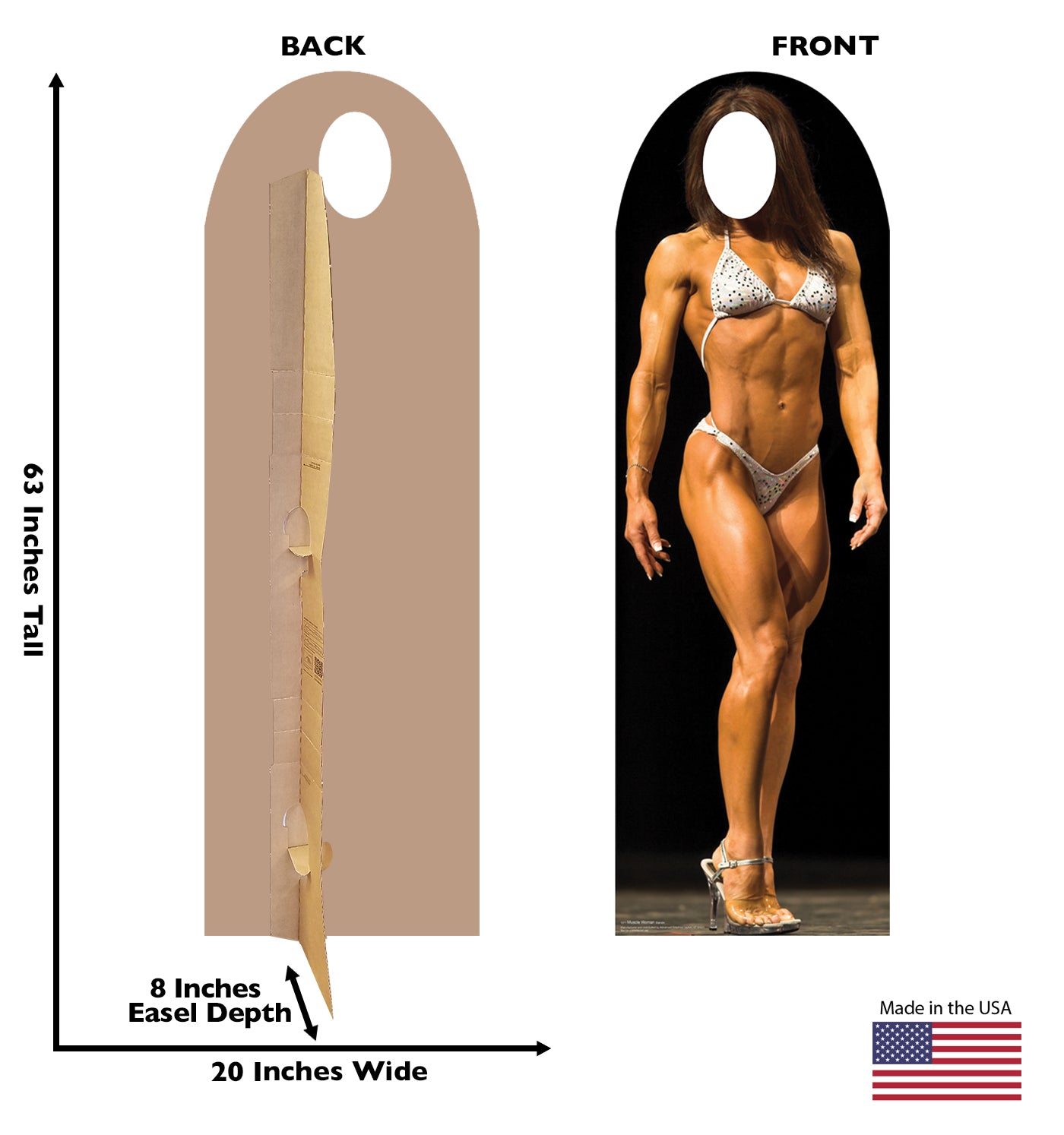 Life-size Muscle Woman Standin Cardboard Standup |Cardboard Cutout - All Cutouts