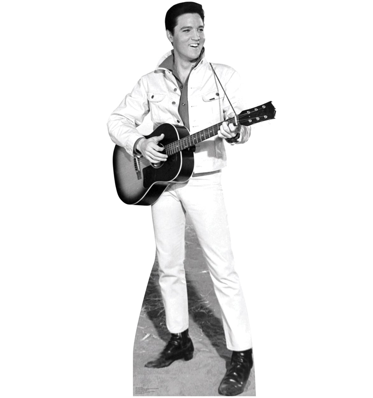 Life-size Elvis B&W White Jacket Cardboard Cutout - All Cutouts