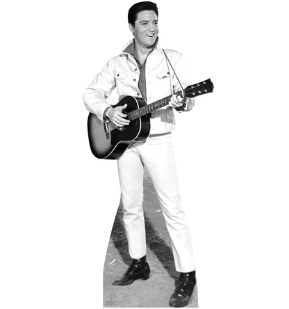 Life-size Elvis B&W White Jacket Cardboard Cutout - All Cutouts