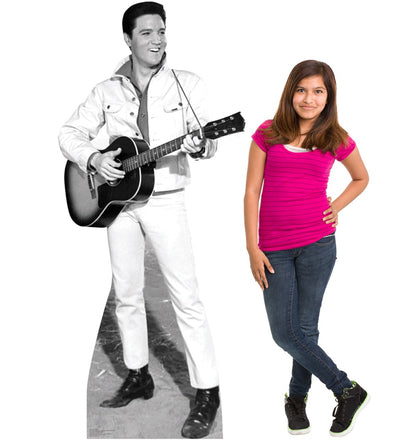 Life-size Elvis B&W White Jacket Cardboard Cutout - All Cutouts