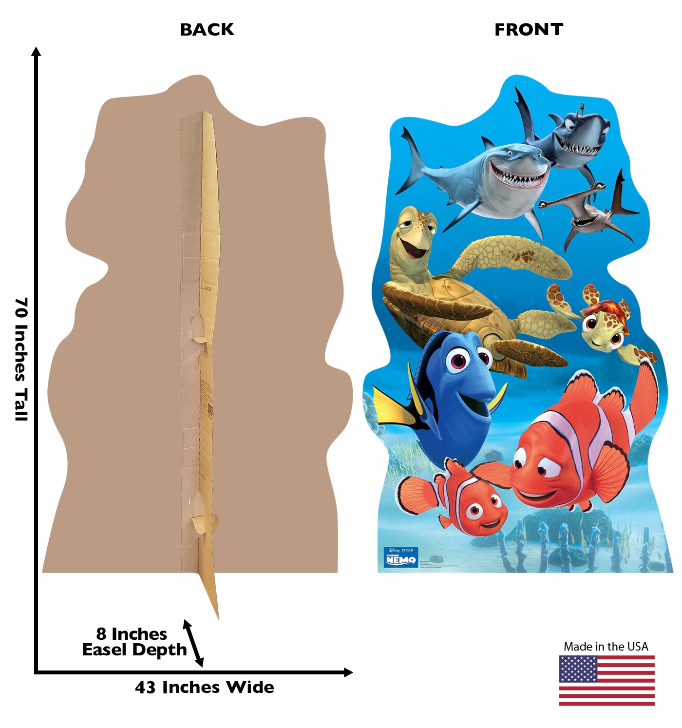 Life-size Finding Nemo Group Disney Pixar Cardboard Cutout - All Cutouts