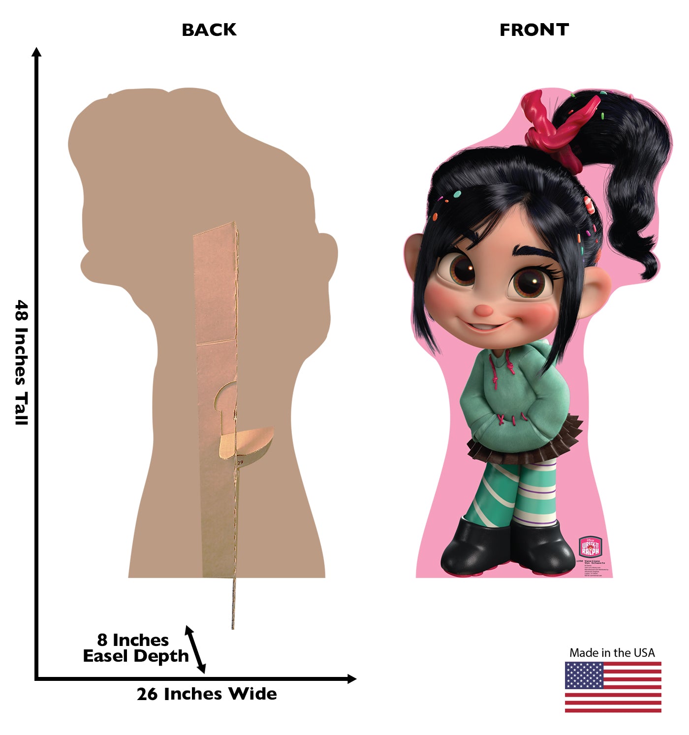 Life-size Vanellope Von Schweetz - Wreck-It Ralph Cardboard Standup Cutout - All Cutouts